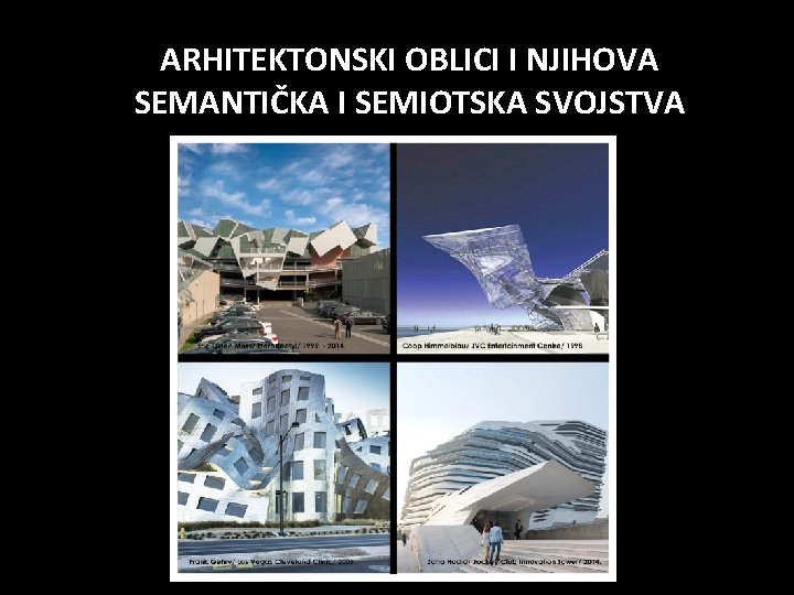 ARHITEKTONSKI OBLICI I NJIHOVA SEMANTIČKA I SEMIOTSKA SVOJSTVA 