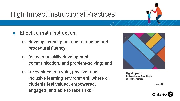 High-Impact Instructional Practices ● Effective math instruction: ○ develops conceptual understanding and procedural fluency;