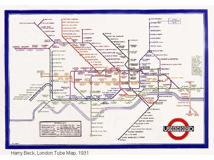 Information Design Harry Beck, London Tube Map, 1931 