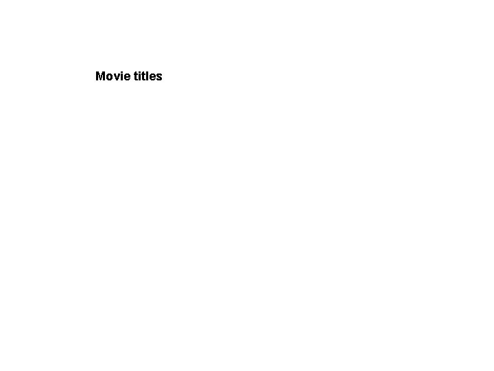 Movie titles 