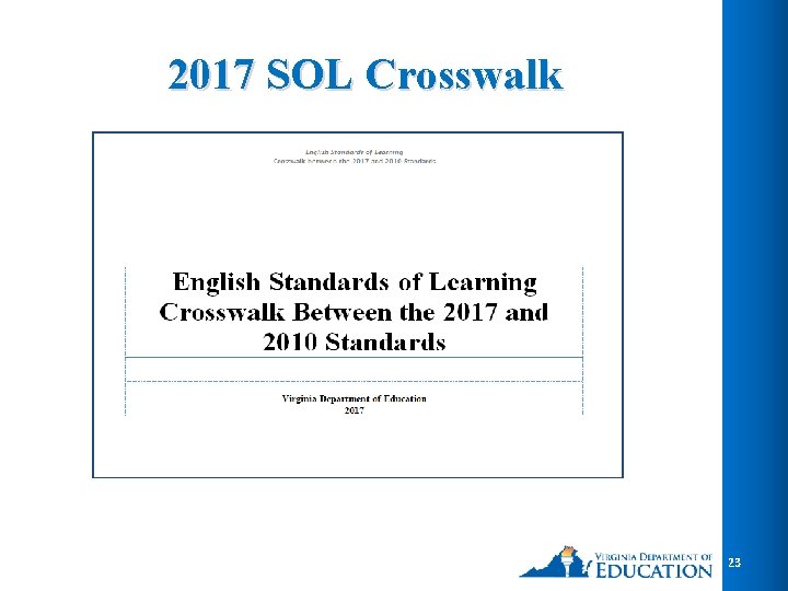 2017 SOL Crosswalk 23 