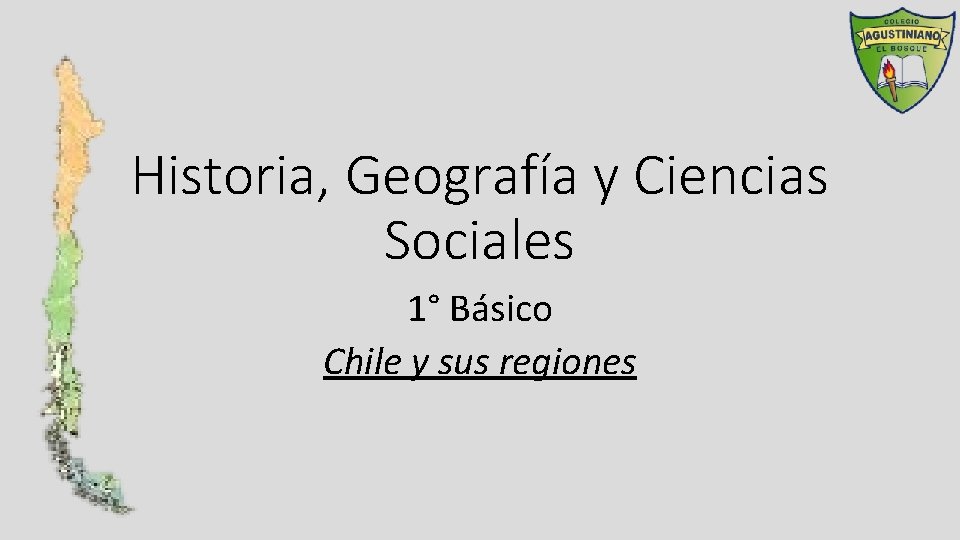 Historia, Geografía y Ciencias Sociales 1° Básico Chile y sus regiones 