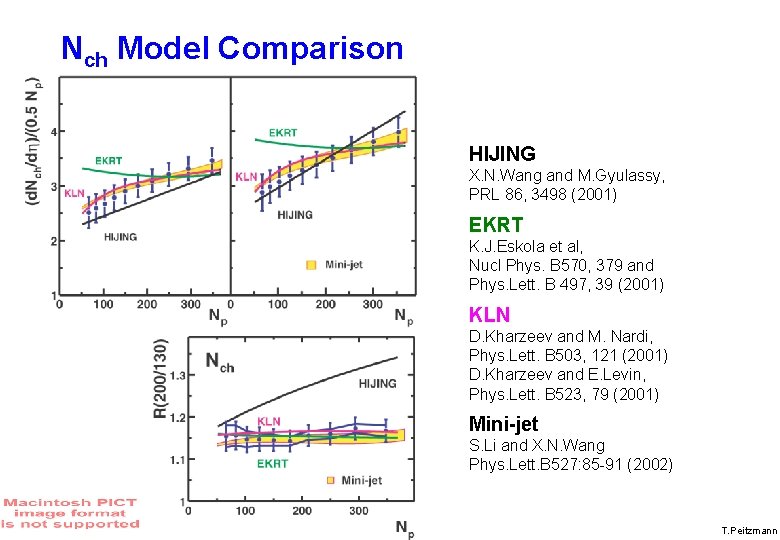 Nch Model Comparison HIJING X. N. Wang and M. Gyulassy, PRL 86, 3498 (2001)