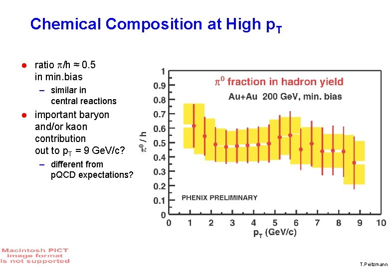 Chemical Composition at High p. T ratio p/h ≈ 0. 5 in min. bias