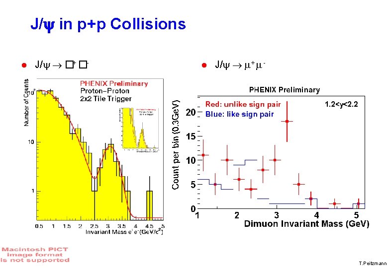 J/y in p+p Collisions J/y �+ �- J/y m+ m - T. Peitzmann 