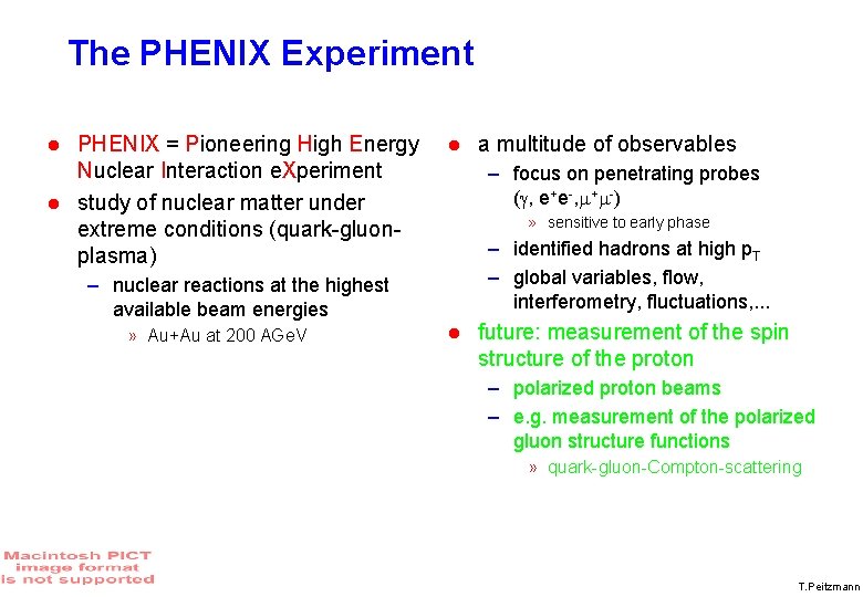The PHENIX Experiment PHENIX = Pioneering High Energy Nuclear Interaction e. Xperiment study of