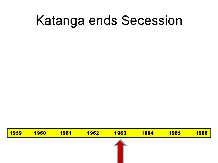 Katanga ends Secession 1959 1960 1961 1962 1963 1964 1965 1966 Katanga ends Secession 1959 1960 1961 1962 1963 1964 1965 1966
