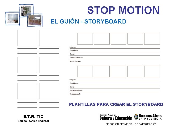 STOP MOTION EL GUIÓN - STORYBOARD PLANTILLAS PARA CREAR EL STORYBOARD E. T. R.