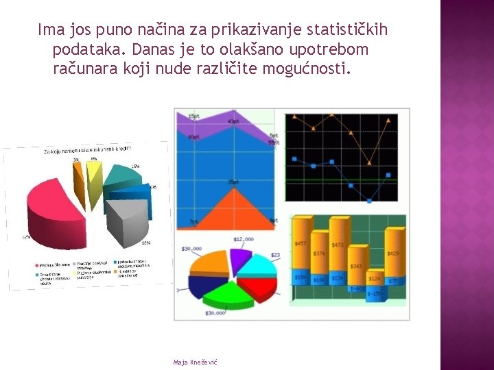 Ima jos puno načina za prikazivanje statističkih podataka. Danas je to olakšano upotrebom računara