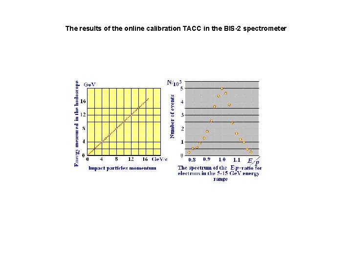 The results of the online calibration TACC in the BIS-2 spectrometer 