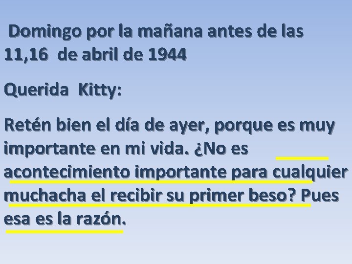 Domingo por la mañana antes de las 11, 16 de abril de 1944 Querida