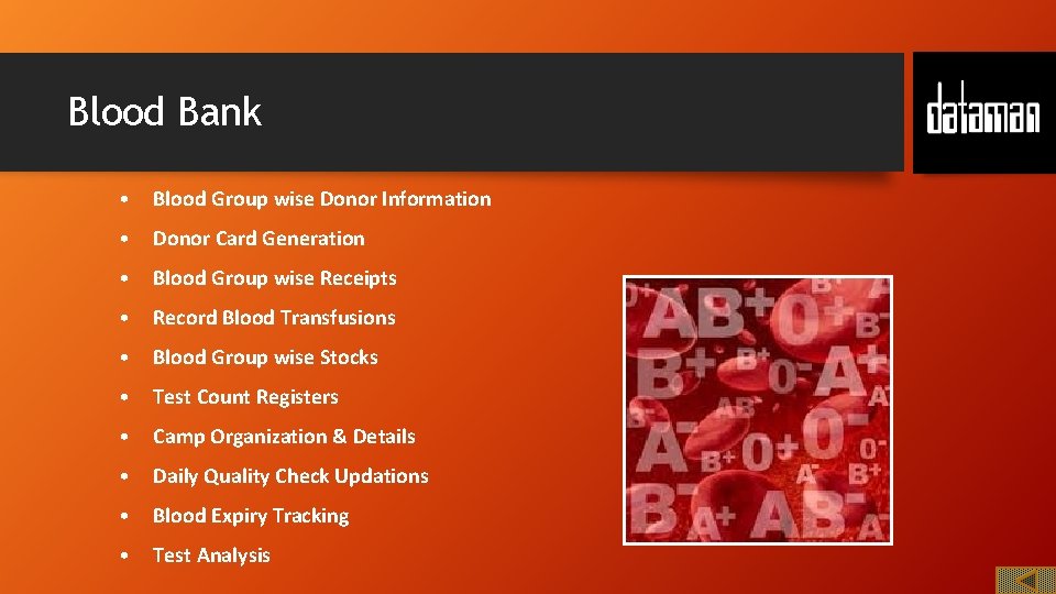 Blood Bank • Blood Group wise Donor Information • Donor Card Generation • Blood