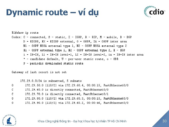 Dynamic route – ví dụ Khoa Công nghệ thông tin - Đại học Khoa