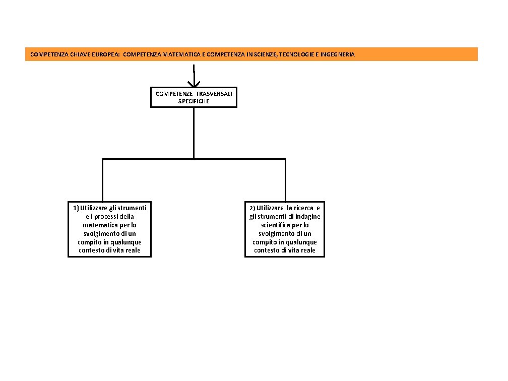 COMPETENZA CHIAVE EUROPEA: COMPETENZA MATEMATICA E COMPETENZA IN SCIENZE, TECNOLOGIE E INGEGNERIA COMPETENZE TRASVERSALI