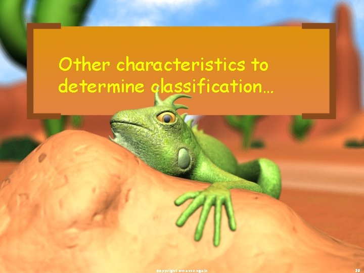 Other characteristics to determine classification… copyright cmassengale 38 