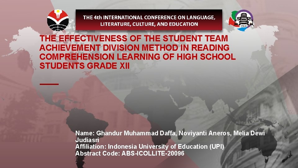 THE EFFECTIVENESS OF THE STUDENT TEAM ACHIEVEMENT DIVISION METHOD IN READING COMPREHENSION LEARNING OF