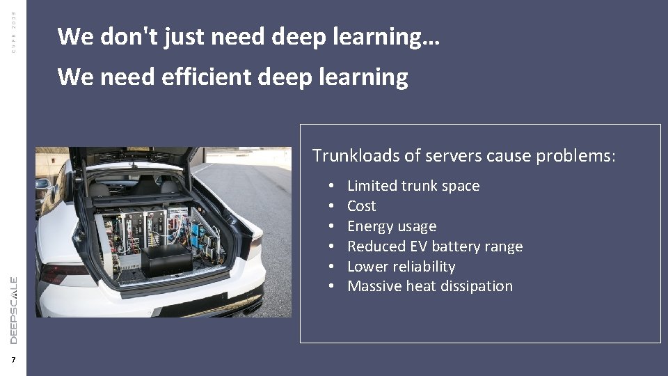 CVPR 2019 We don't just need deep learning… We need efficient deep learning Edit CVPR 2019 We don't just need deep learning… We need efficient deep learning Edit