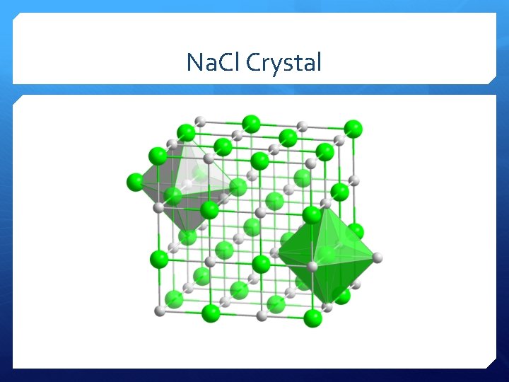 Na. Cl Crystal 