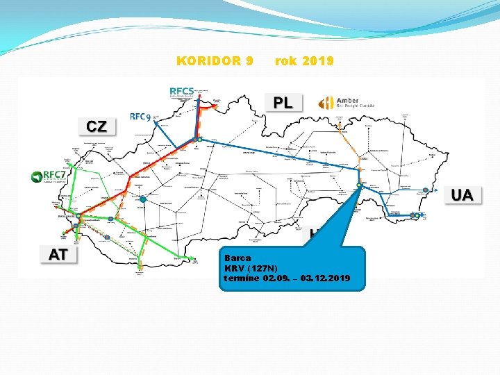 KORIDOR 9 rok 2019 Barca KRV (127 N) termíne 02. 09. – 03. 12.