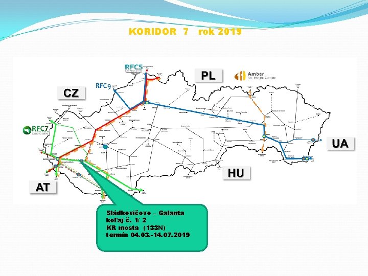 KORIDOR 7 rok 2019 Sládkovičovo – Galanta koľaj č. 1/ 2 KR mosta (133