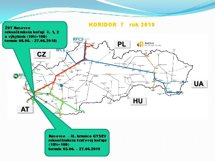 ŽST Rusovce rekonštrukcia koľají č. 1, 2 a výhybiek (10 N+10 D) termín 08.