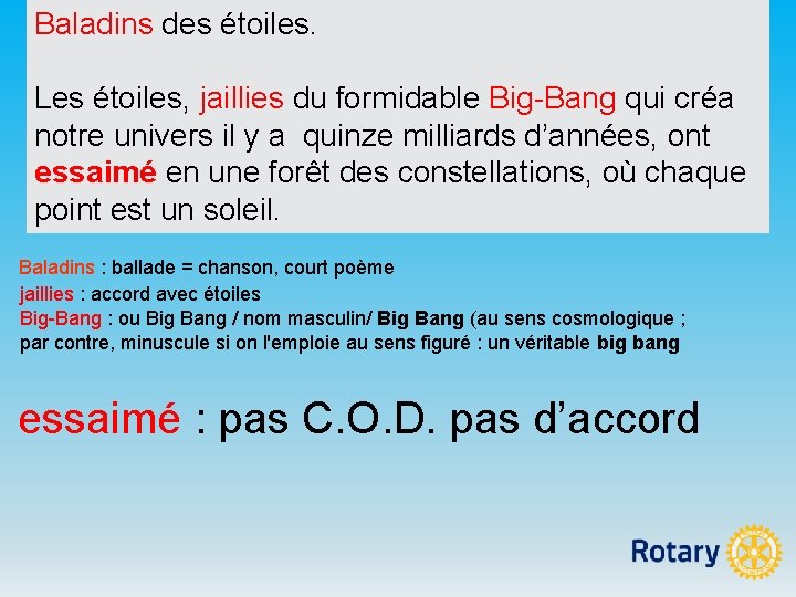 Baladins des étoiles. Les étoiles, jaillies du formidable Big-Bang qui créa notre univers il