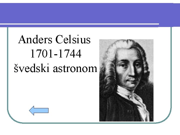 Anders Celsius 1701 -1744 švedski astronom 