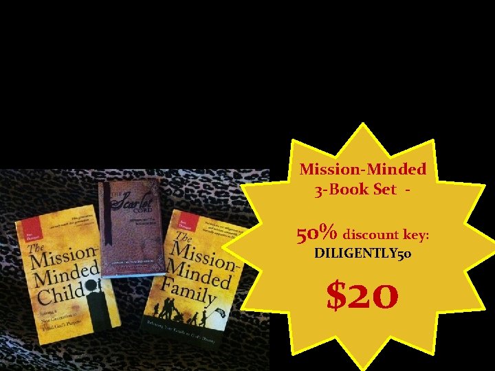 Mission-Minded 3 -Book Set - 50% discount key: DILIGENTLY 50 $20 