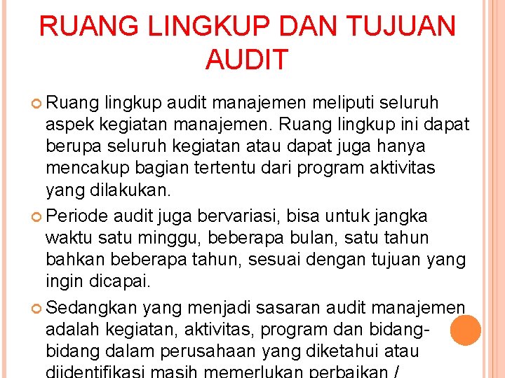 Konsep Dasar Audit Manajemen Ardaniah Abbas S E