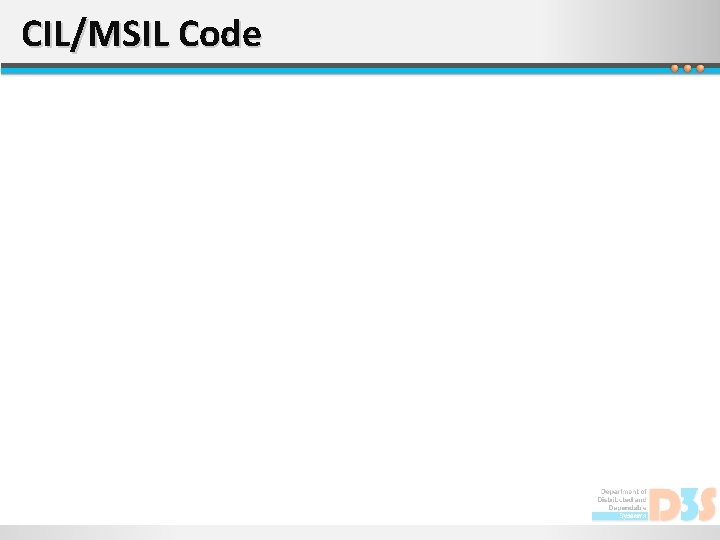 CIL/MSIL Code 