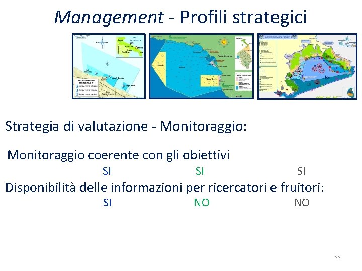 Management - Profili strategici Strategia di valutazione - Monitoraggio: Monitoraggio coerente con gli obiettivi