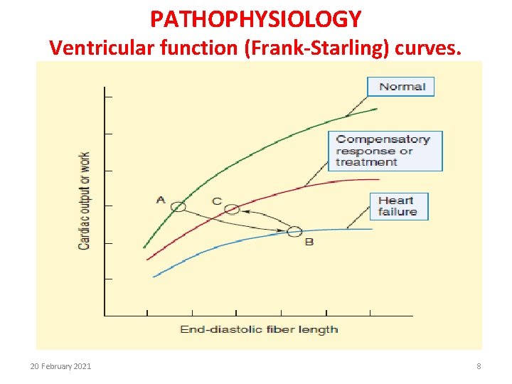 PATHOPHYSIOLOGY Ventricular function (Frank-Starling) curves. 20 February 2021 8 