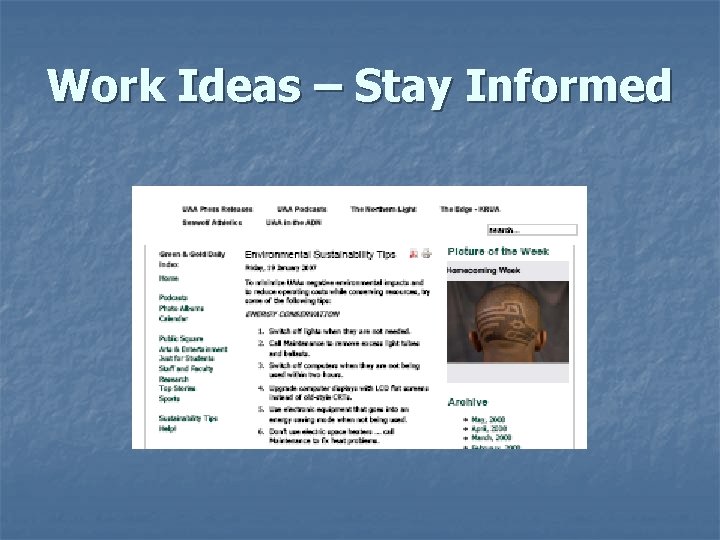 Work Ideas – Stay Informed Work Ideas – Stay Informed