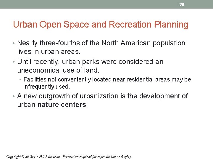 39 Urban Open Space and Recreation Planning • Nearly three-fourths of the North American 39 Urban Open Space and Recreation Planning • Nearly three-fourths of the North American