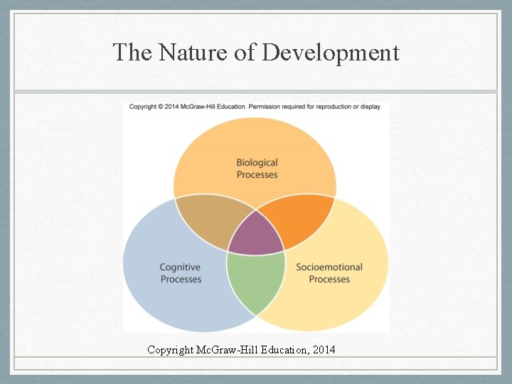 The Nature of Development Copyright Mc. Graw-Hill Education, 2014 