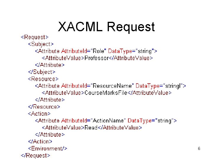XACML Request 6 