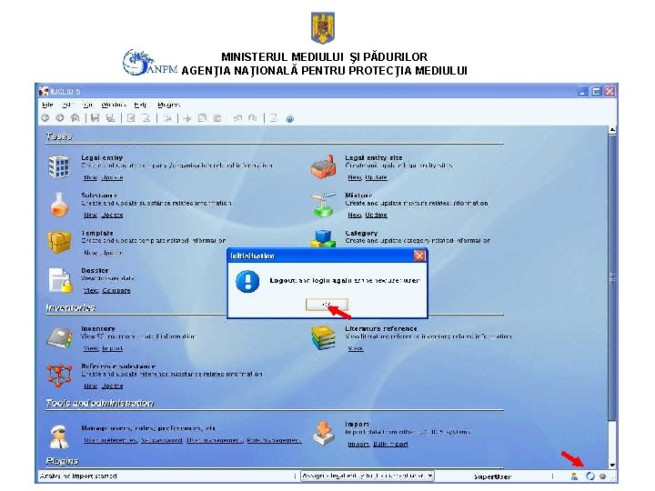 MINISTERUL MEDIULUI ŞI PĂDURILOR AGENŢIA NAŢIONALĂ PENTRU PROTECŢIA MEDIULUI 