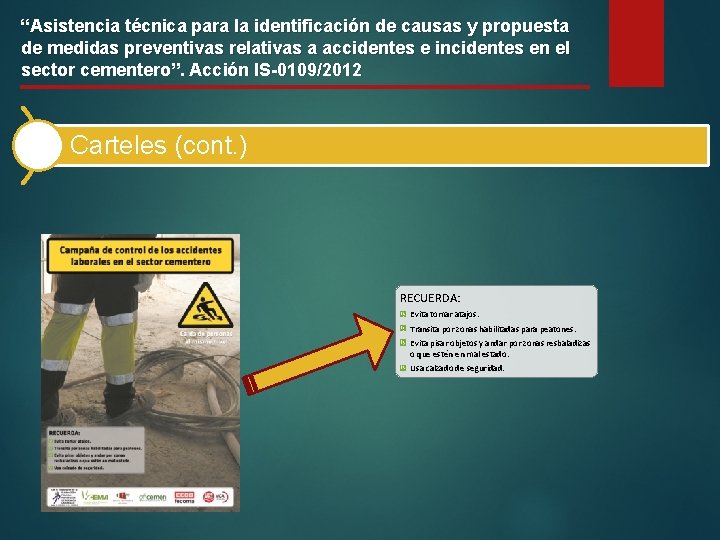 “Asistencia técnica para la identificación de causas y propuesta de medidas preventivas relativas a