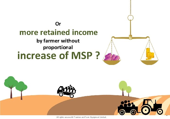 Or more retained income by farmer without proportional increase of MSP ? All rights