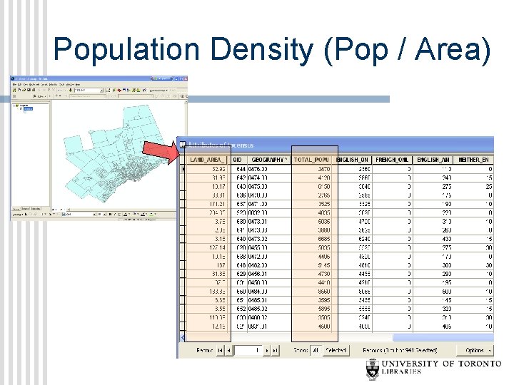 Population Density (Pop / Area) 