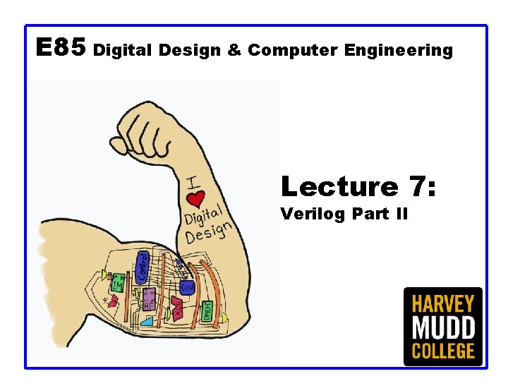 E 85 Digital Design & Computer Engineering Lecture 7: Verilog Part II E 85 Digital Design & Computer Engineering Lecture 7: Verilog Part II