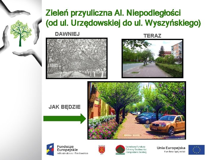 Zieleń przyuliczna Al. Niepodległości (od ul. Urzędowskiej do ul. Wyszyńskiego) DAWNIEJ JAK BĘDZIE TERAZ