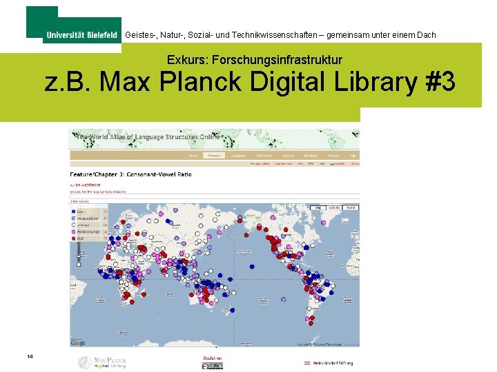 Geistes-, Natur-, Sozial- und Technikwissenschaften – gemeinsam unter einem Dach Exkurs: Forschungsinfrastruktur z. B.