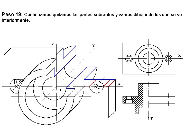 Paso 19: Continuamos quitamos las partes sobrantes y vamos dibujando los que se ve