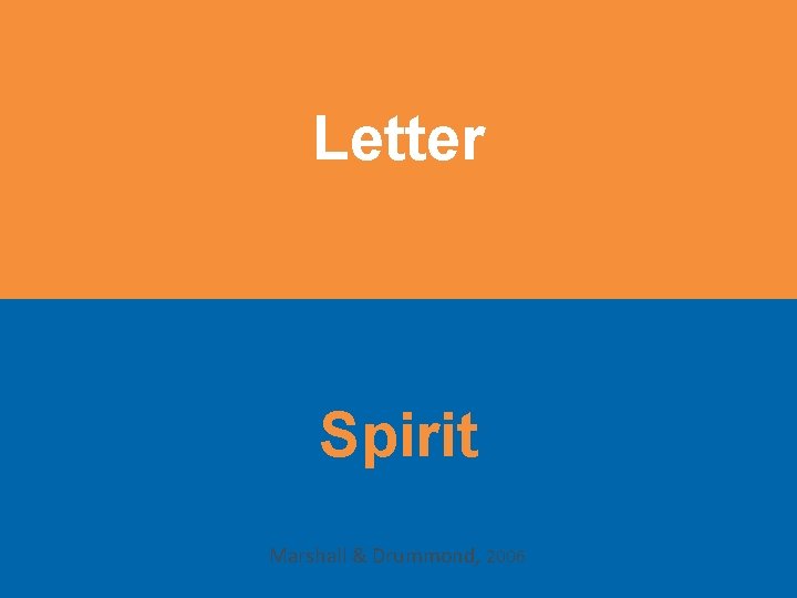 Letter Spirit Marshall & Drummond, 2006 