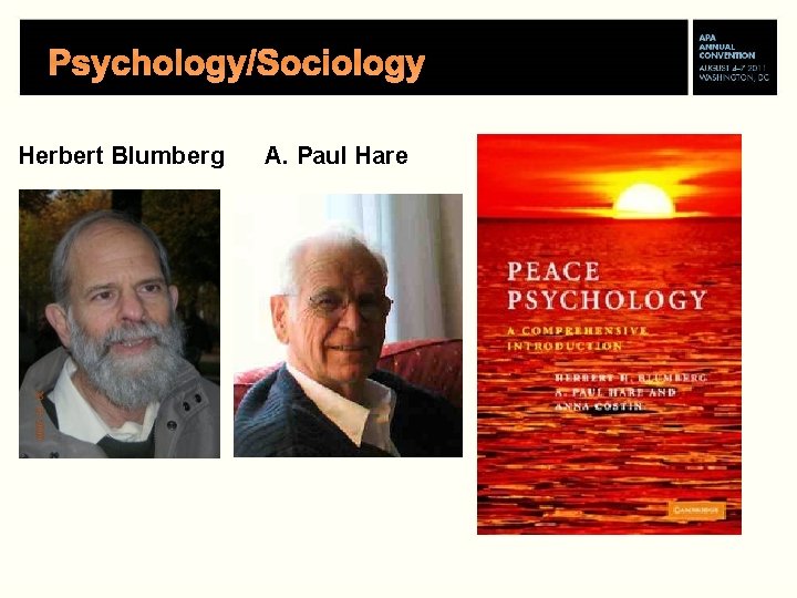 Psychology/Sociology Herbert Blumberg A. Paul Hare 