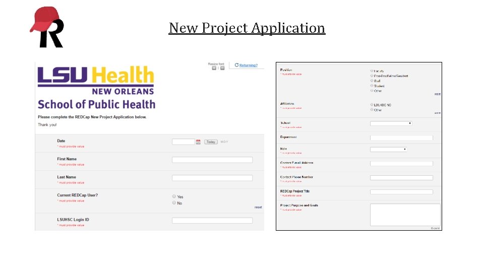 New Project Application 