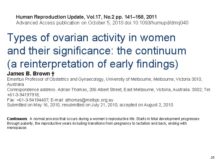 Human Reproduction Update, Vol. 17, No. 2 pp. 141– 158, 2011 Advanced Access publication