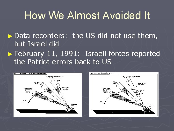 How We Almost Avoided It ► Data recorders: the US did not use them,