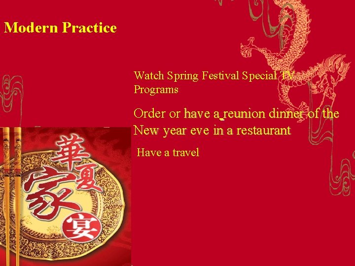 Modern Practice Watch Spring Festival Special TV Programs Order or have a reunion dinner